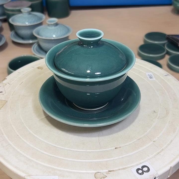 龙泉云间青瓷小米茶器