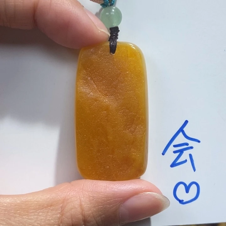 定制琥珀未镶嵌琥珀蜜蜡吊坠项链