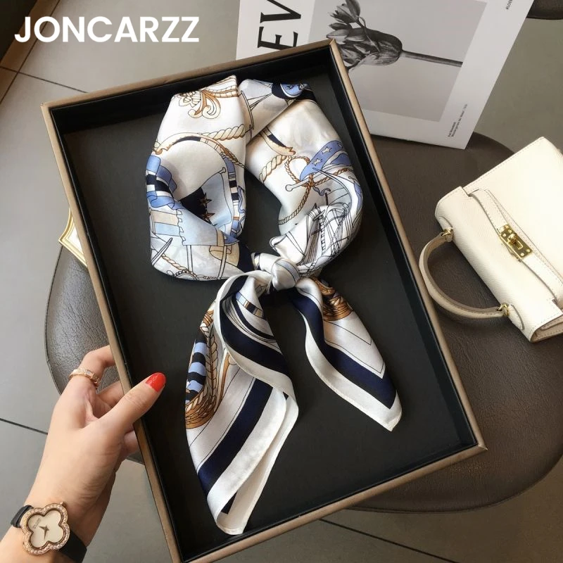 JONCARZZ真丝丝巾爆款2025新款高端洋气系脖围巾桑蚕丝小方巾
