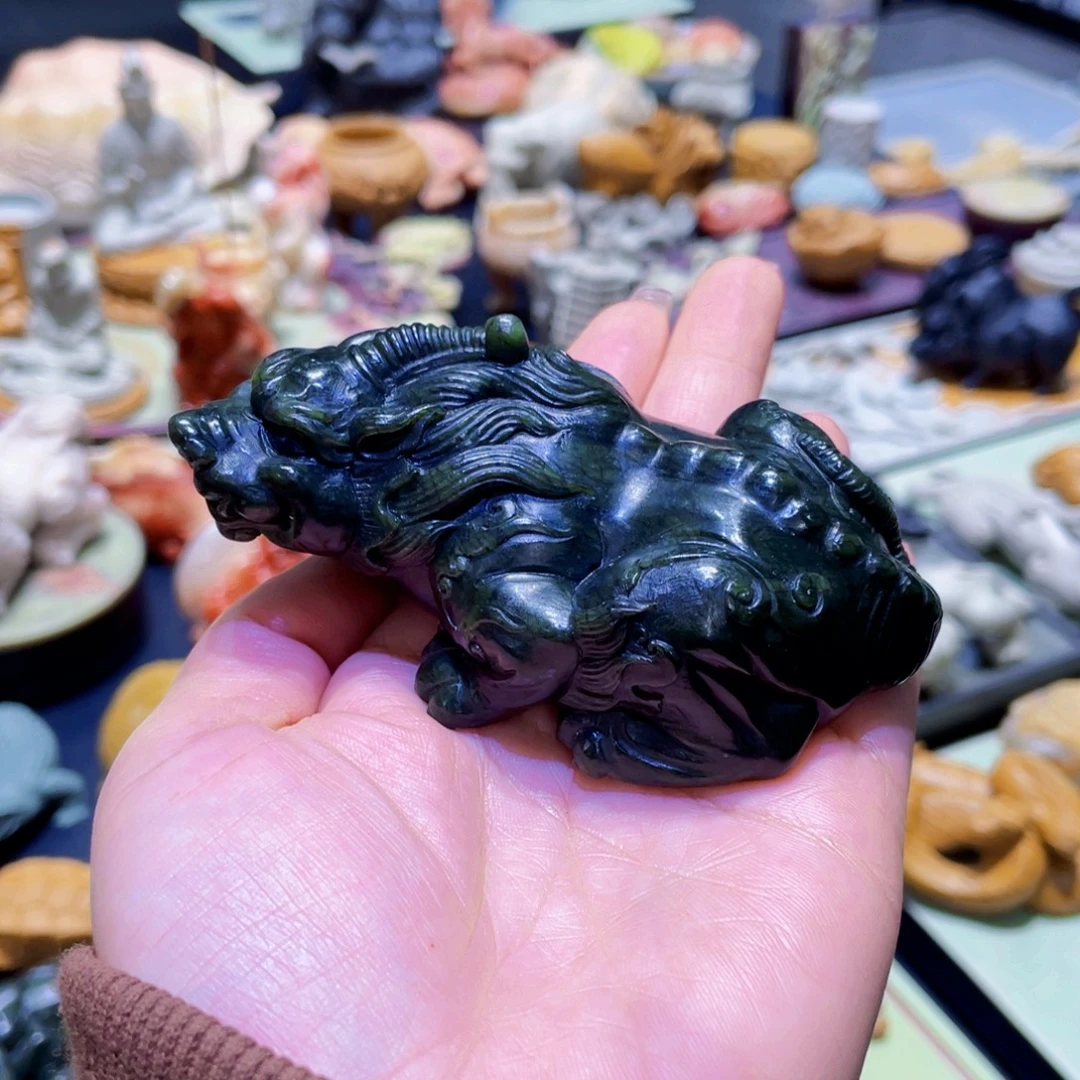 精品龙头貔貅手工摆件，手把件