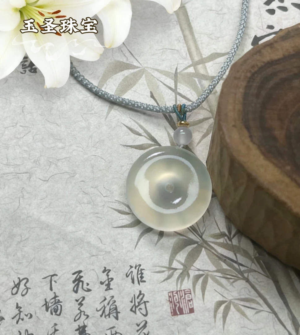 纯天然玉平安扣/挂车/讲解/勿拍