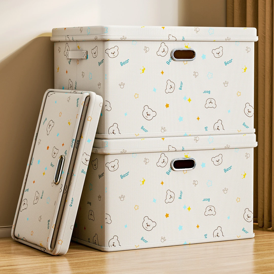 Z衣服收纳箱家用大容量带盖牛津布折叠整理箱衣柜被子衣物储物筐