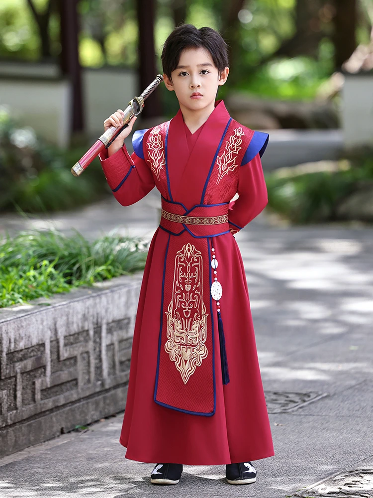 男童套装汉服国风长袖儿童武侠男生国学中秋演出服古风幼儿园唐装