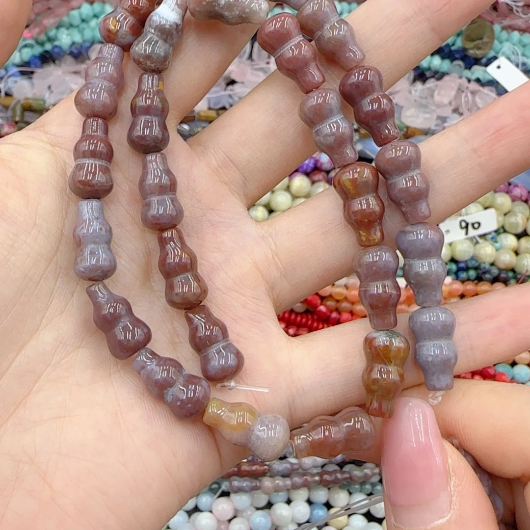 玛瑙/玉髓未镶嵌珠宝半成品印度玛瑙葫芦一条