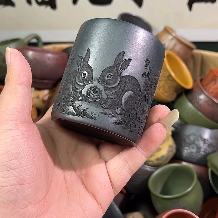 茶杯紫砂刚****7全手工紫砂主人杯
