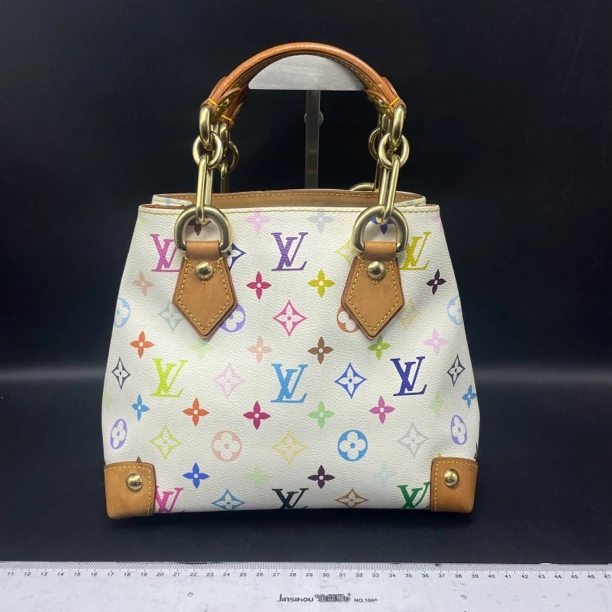 95新 LouisVuitton/路易威登 Lv白三彩托特手提包/13502