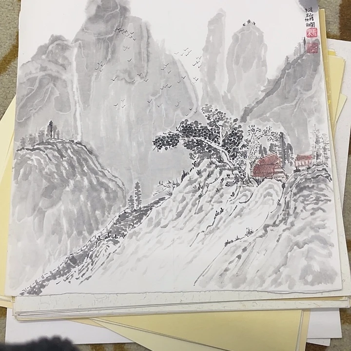 国画33-33卡纸作品艺