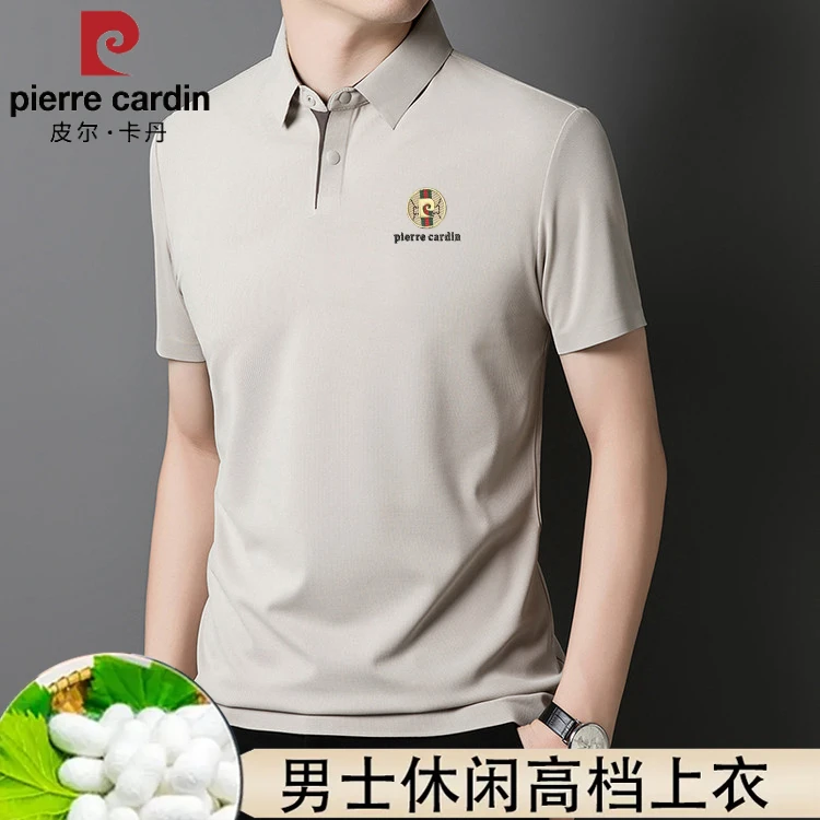 拉链夏季短袖男士休闲高档薄款时尚短袖T恤上衣透气半袖轻奢纯色