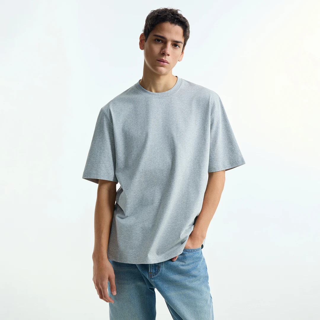 废克赛文索罗娜凉感速干抗皱圆领纯色通勤基础短袖T恤