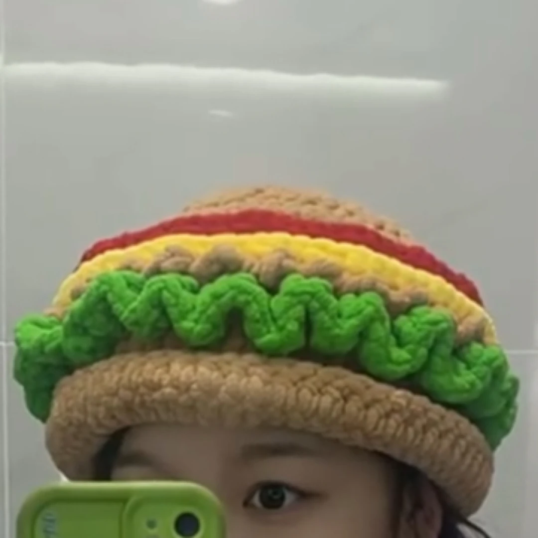 汉堡帽手工钩织纯手工