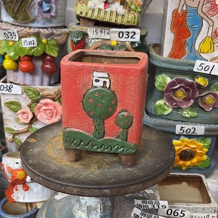粗陶材质多肉花盆