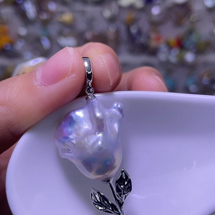 合金淡水珍珠颈饰21