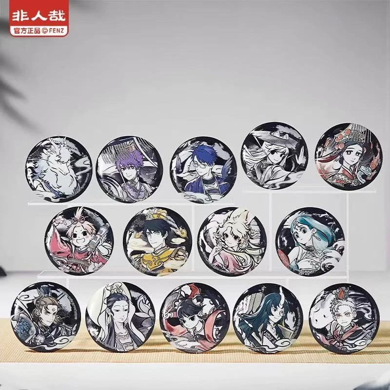 玩法「许愿」【非人哉神仙同游系列】马口铁吧唧动漫盲盒周边