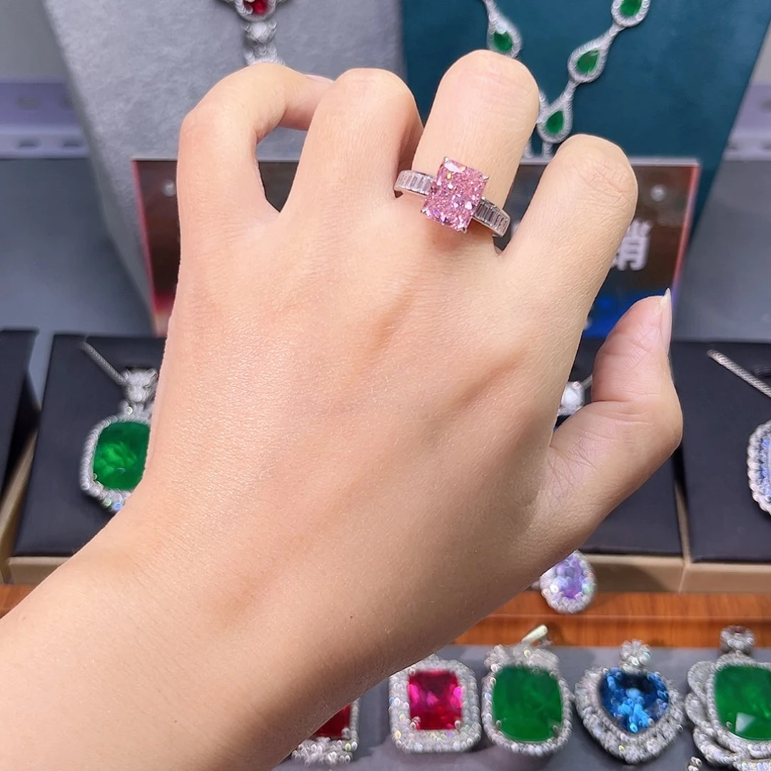 戒指蓝宝石银S925镶嵌m 42