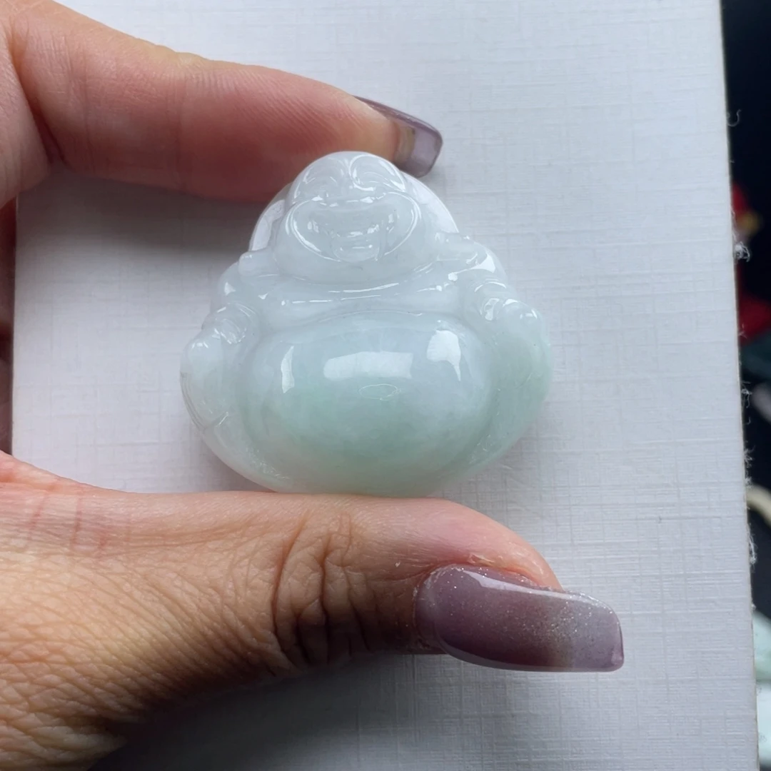 黄***大翡翠未镶嵌颈饰佛公