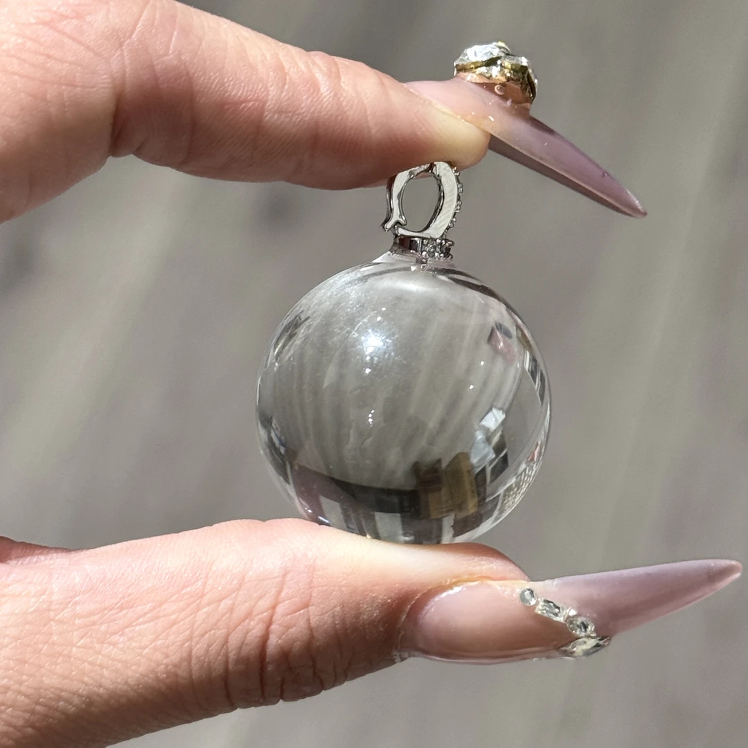 魔法奇缘·白水晶超大单珠23mm左右多样发其一