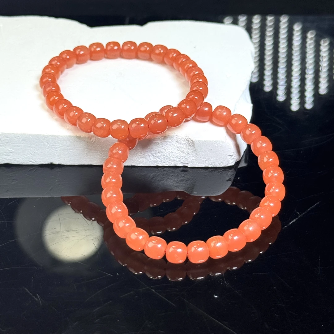 【铭记好物】南红老形珠手串-QDM176H605【多样性发一件】约6*6mm