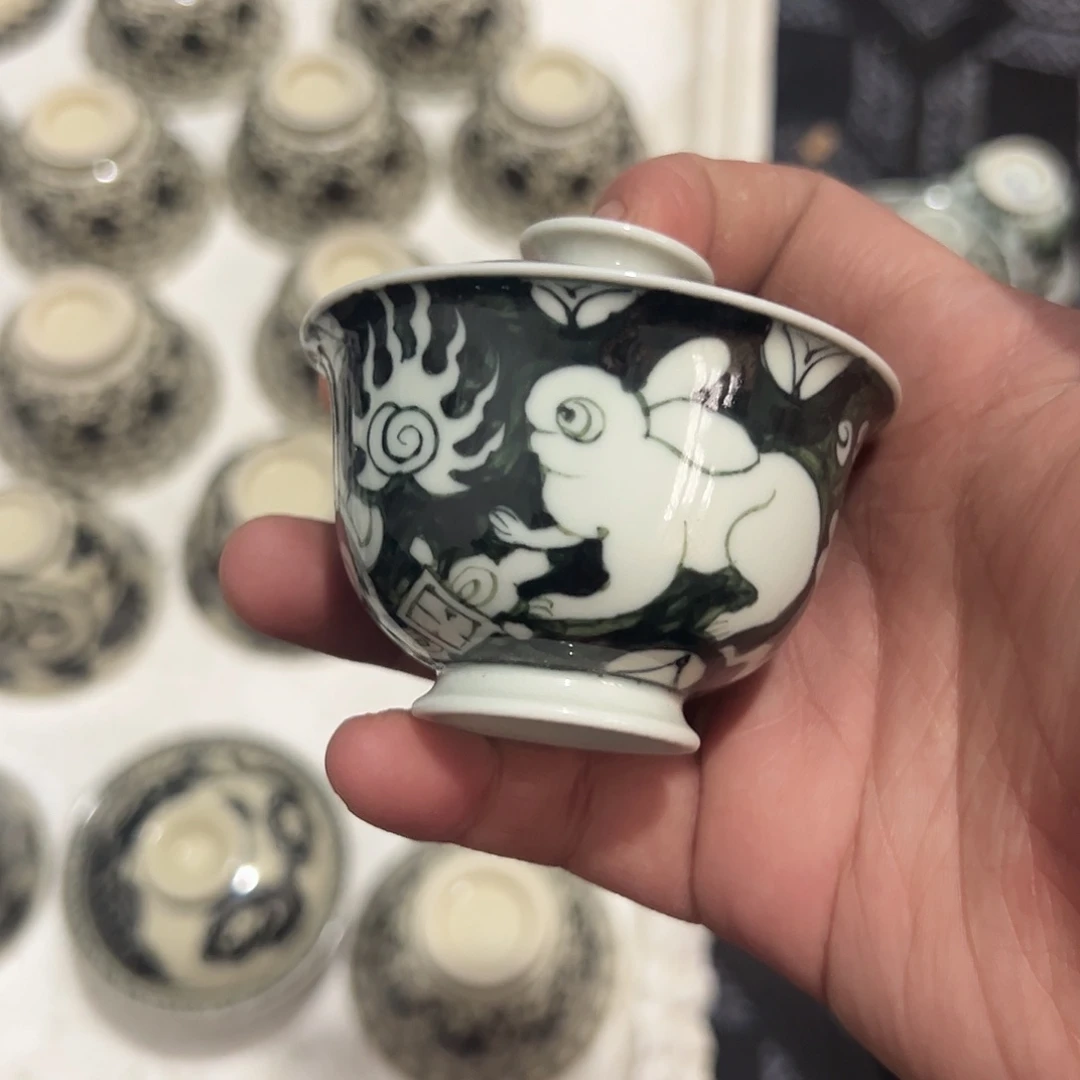 缪***上摆件景德镇手工手绘茶具