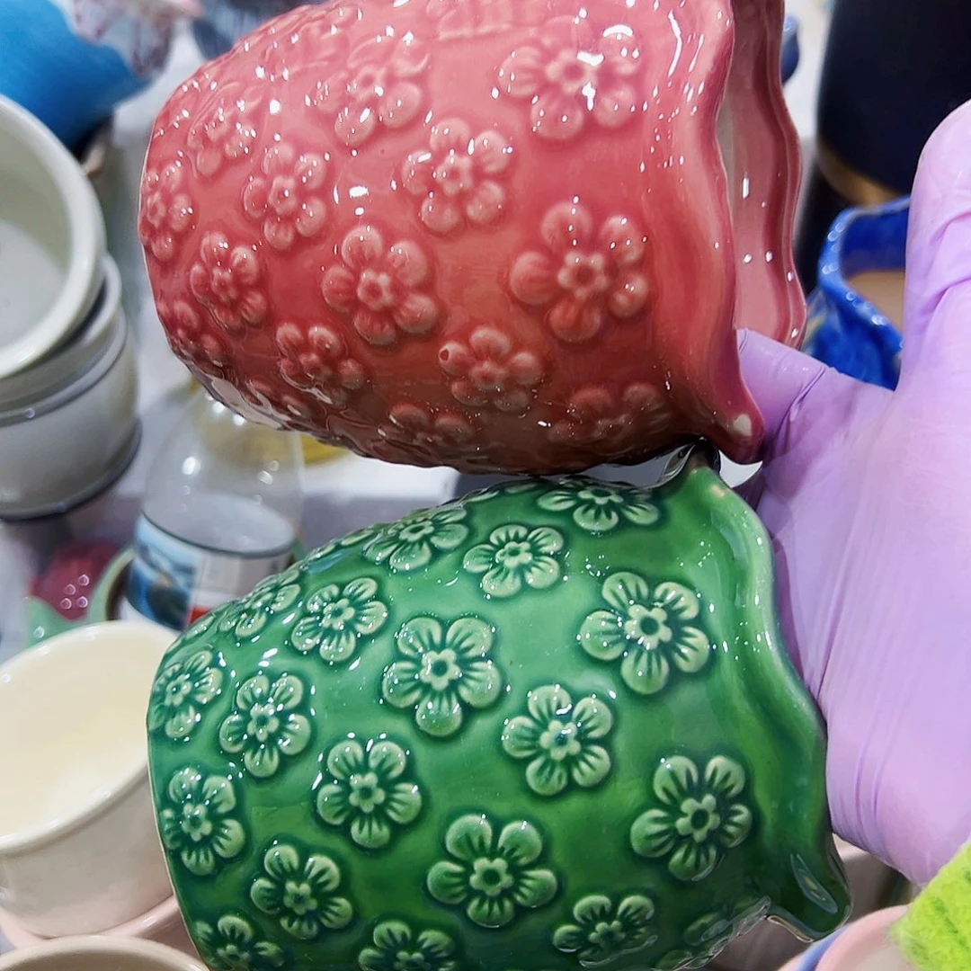 有孔外贸尾单陶瓷花盆凑单10米包邮