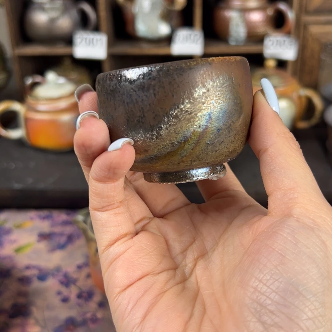 杯.*.柴烧茶器铁胎主人杯