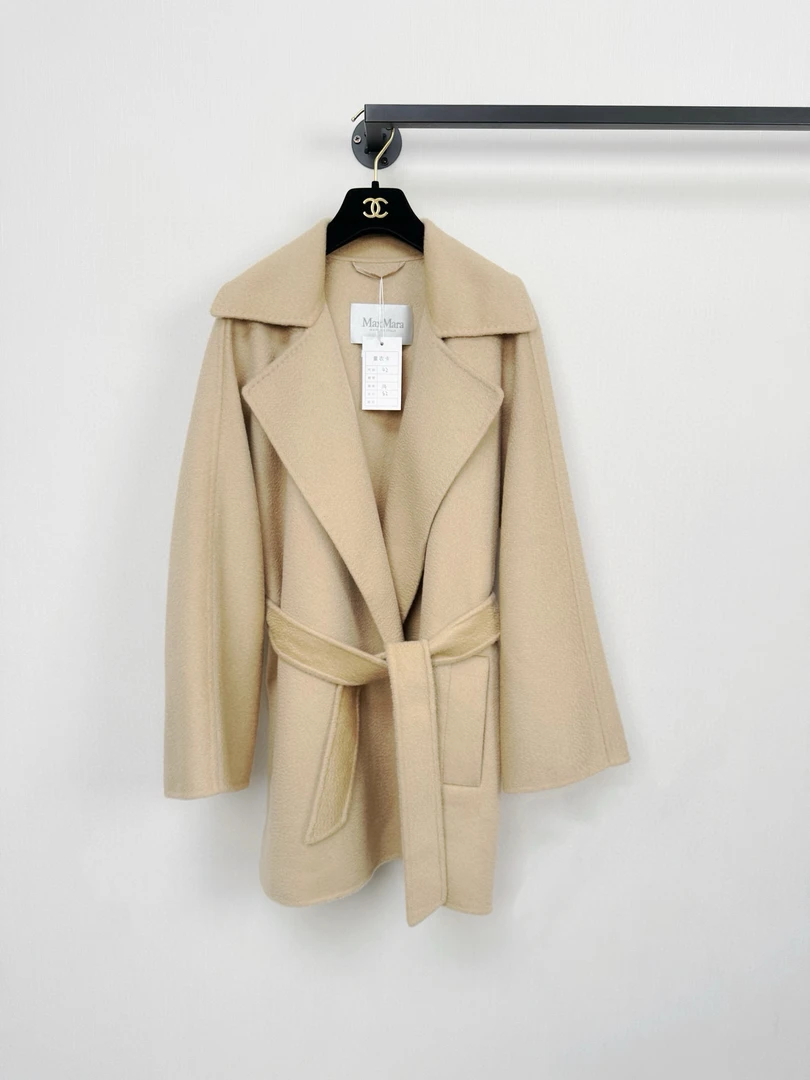 99新 MaxMara MaxMara山羊绒大衣短款的/42码/99新