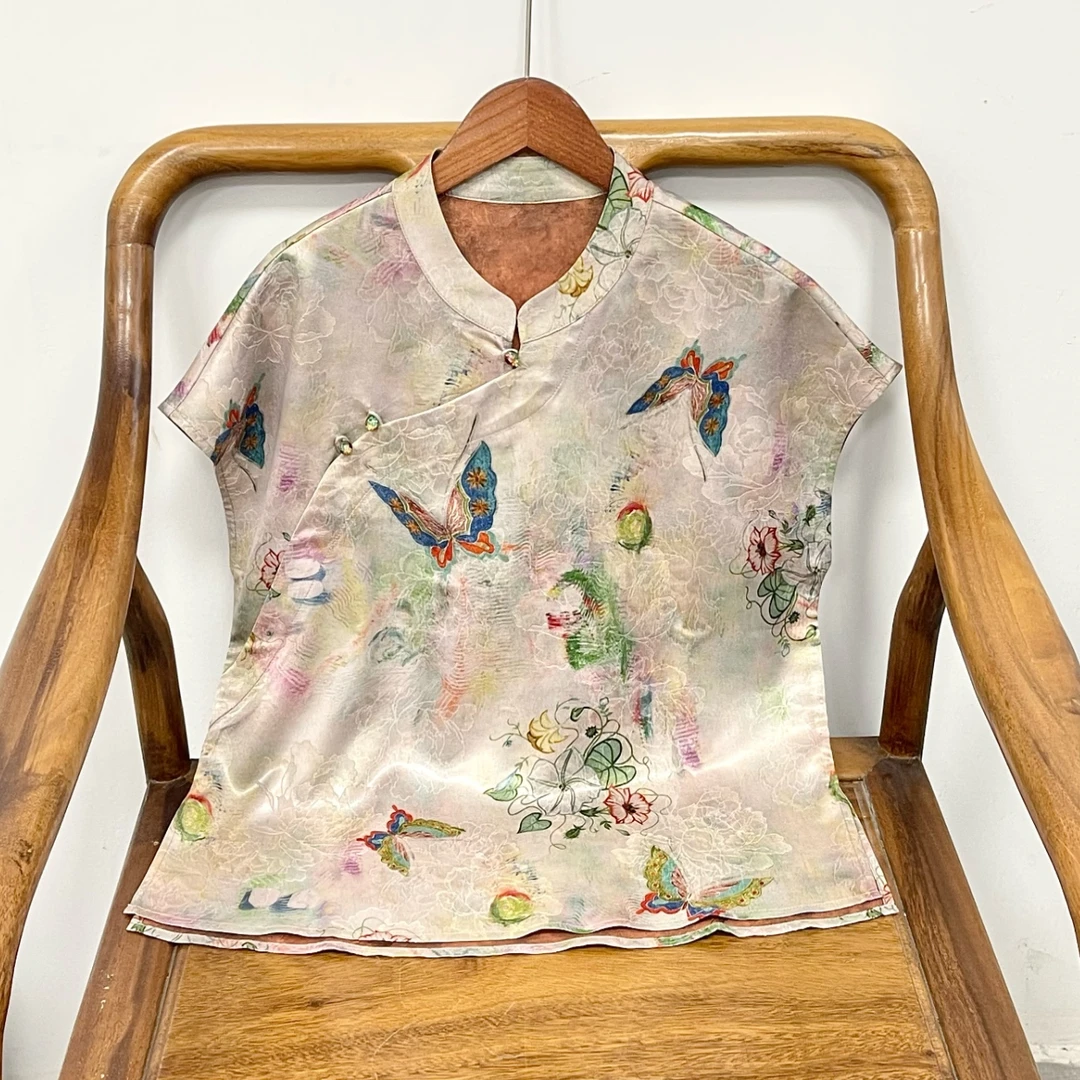 《庄周梦蝶-小衫》2025新中式国风提花女士百搭小衫