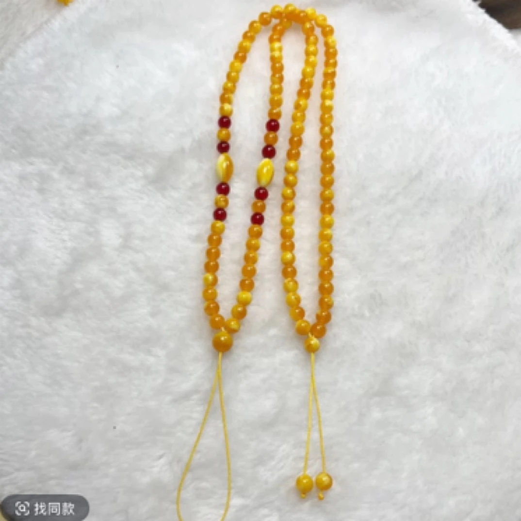 W115      藏族精工打磨6mm圆珠毛衣链吊坠配链