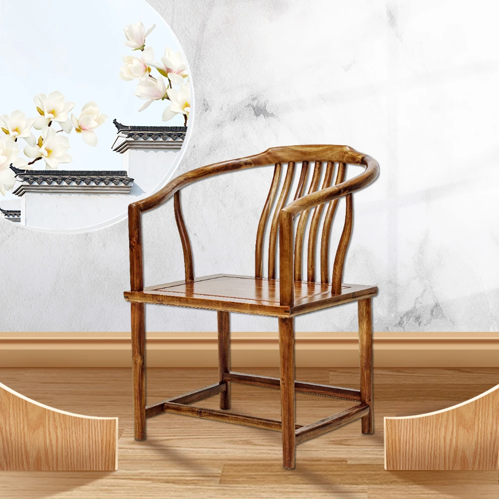 南美胡桃木全实木新中式舒怡椅60*50*87*45茶椅
