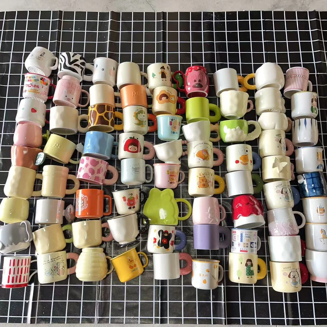 直播链接（A170-A200）ins风小狗马克杯高颜值杯子陶瓷情侣水杯