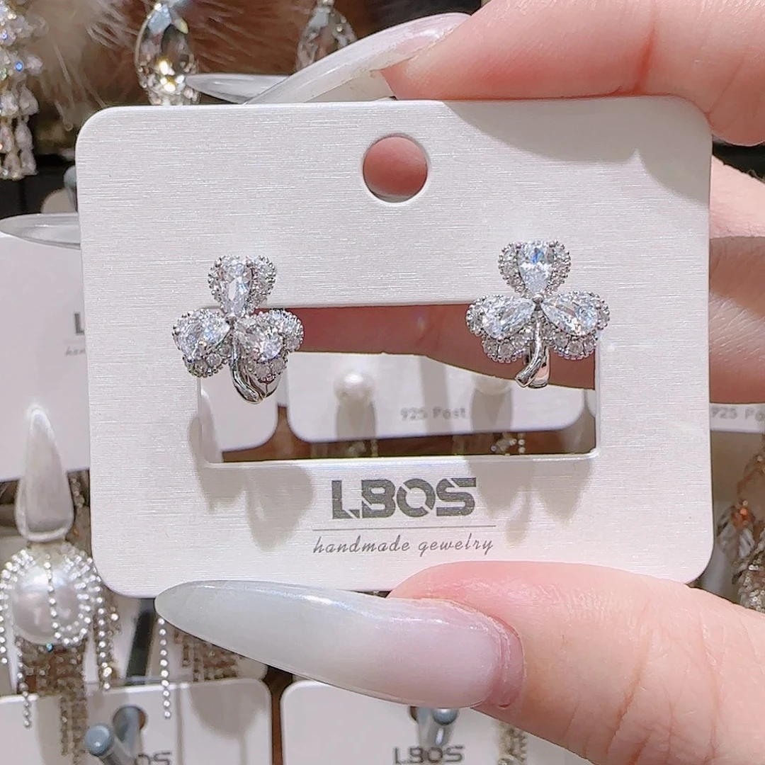 锆石铜合金925银耳环