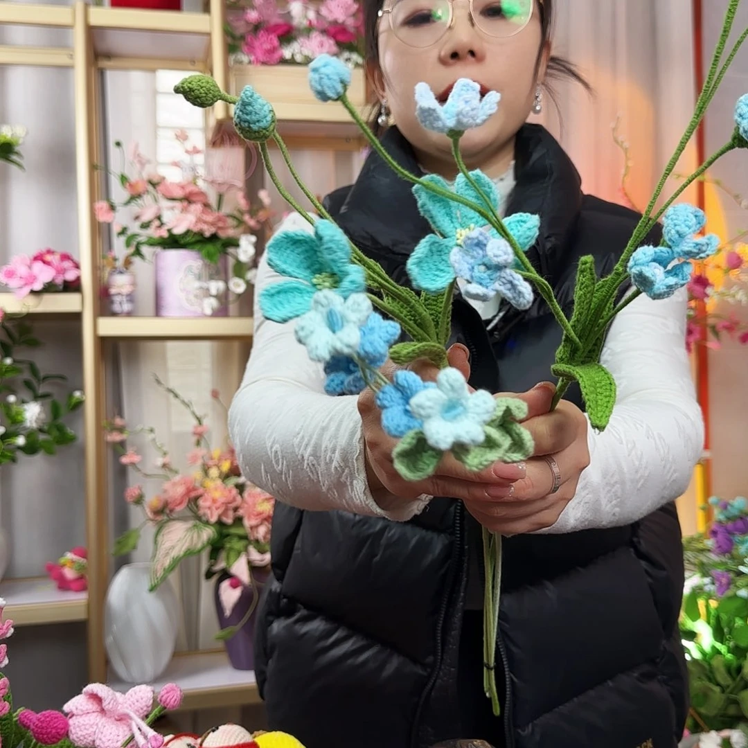 纯手工钩织钩织花束