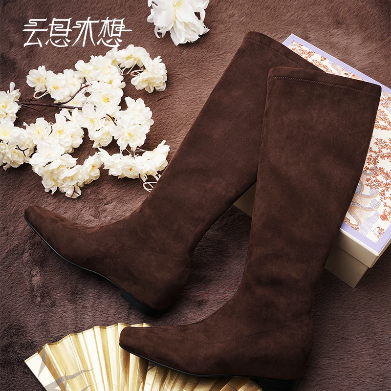 Ysimo-X云思木想 逐风丽人 方头秋季新款时尚长筒弹力长靴14082