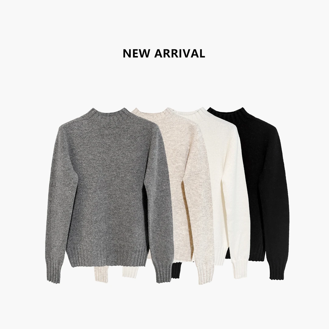 秋冬高领毛衣品质好上档次冬季时尚宽松气质设计师款毛衫LDS1420