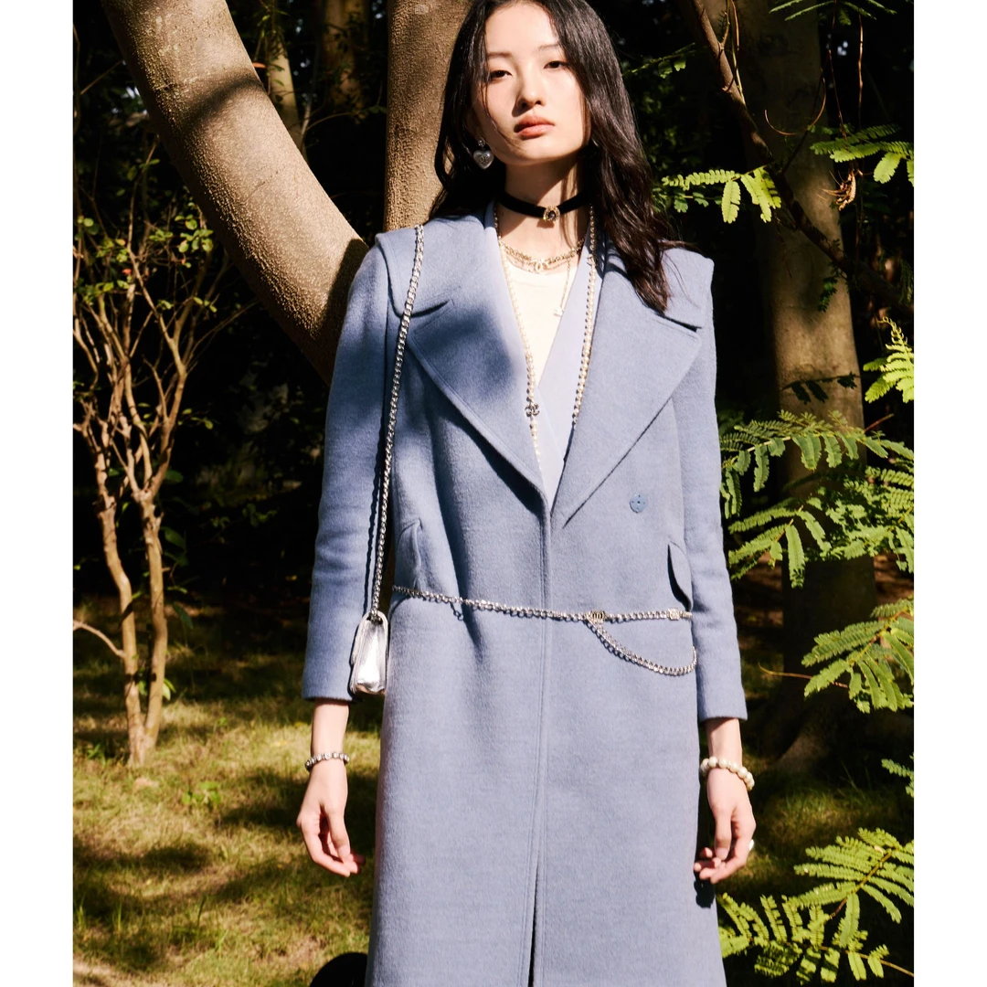 【九月专属 】她翼冬季毛呢大衣女士中长款法式高端ET6245334215