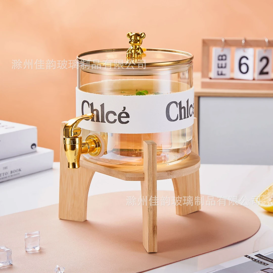 轻奢冷水壶带龙头可放冰箱凉水壶夏天防串味果饮桶密封酒桶大容量