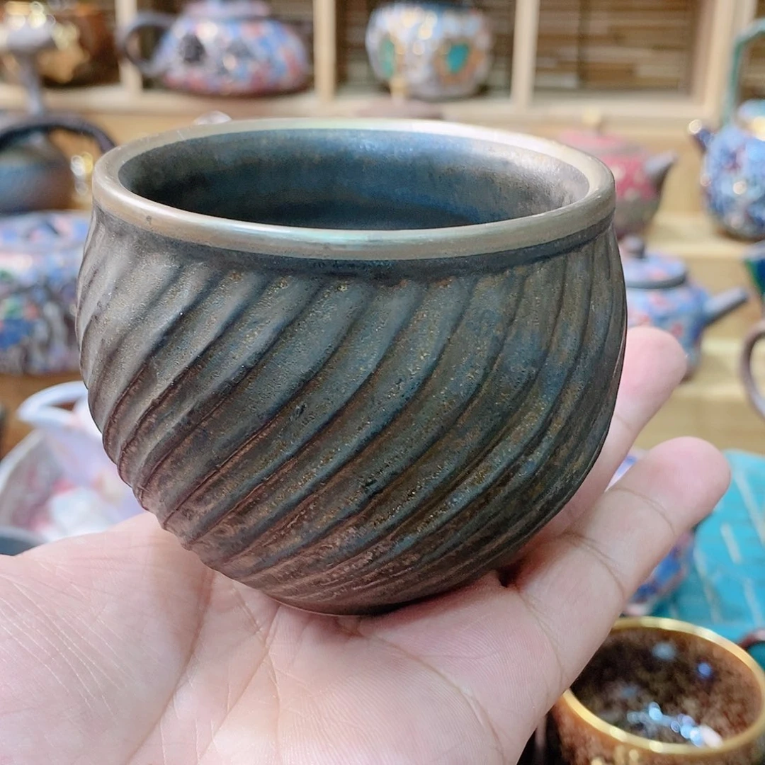 粗陶志野柴烧茶器