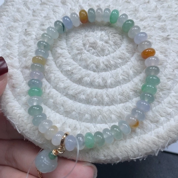 翡翠未镶嵌手链天然A货缅甸翡翠6.5