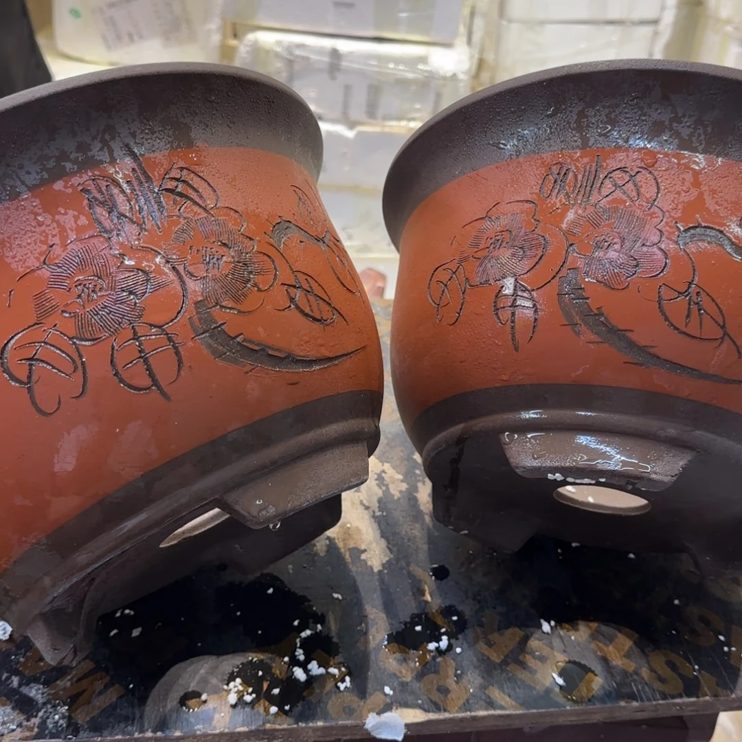 紫砂花盆口径23.14口径