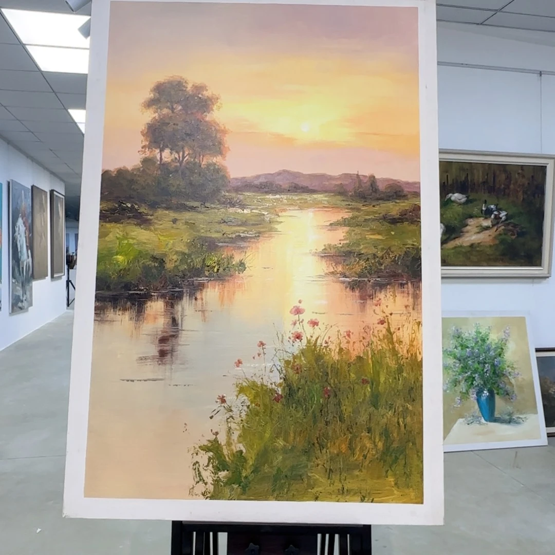 带灯款原创油画作品欣赏