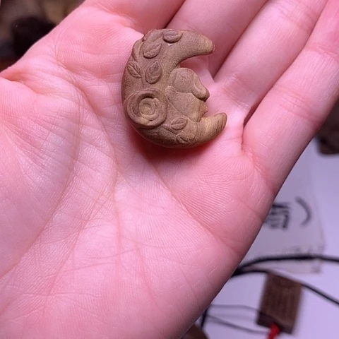 檀香木吊坠檀香月兔