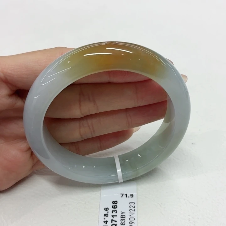翡翠未镶嵌手镯缅甸翡翠手镯57.6红翡小宽版