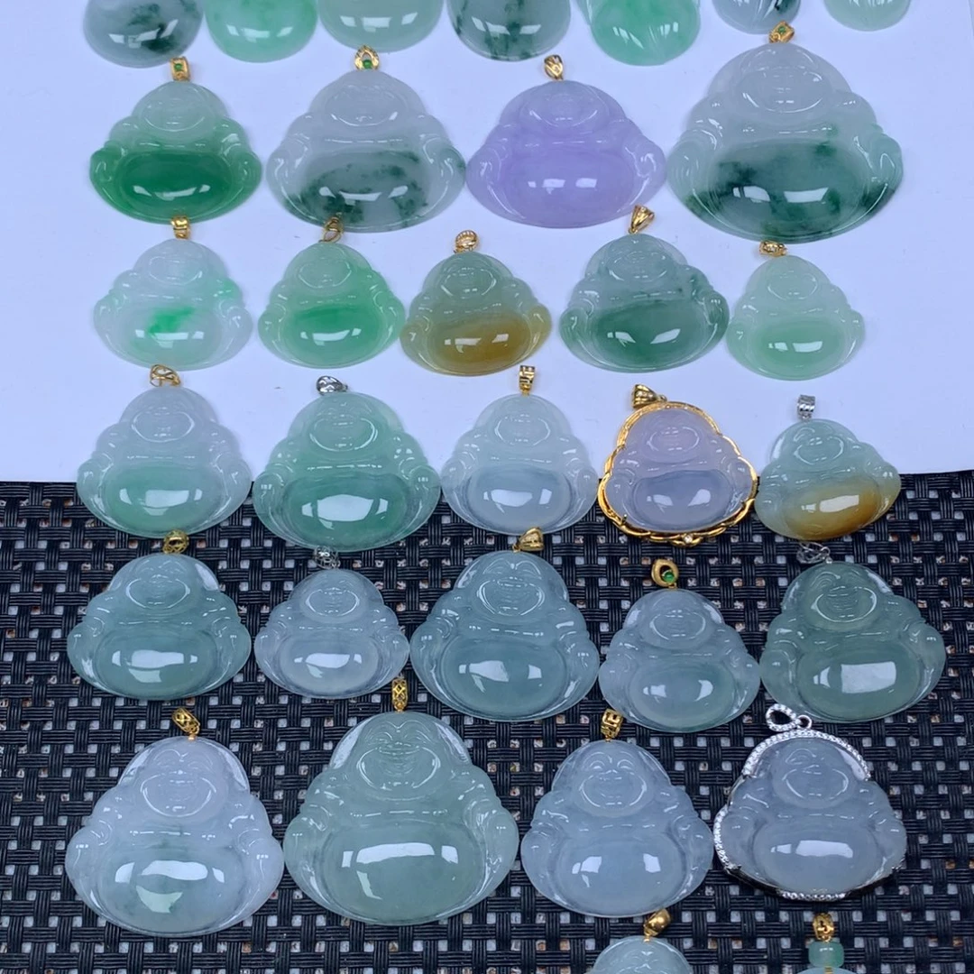 翡翠未镶嵌颈饰天然