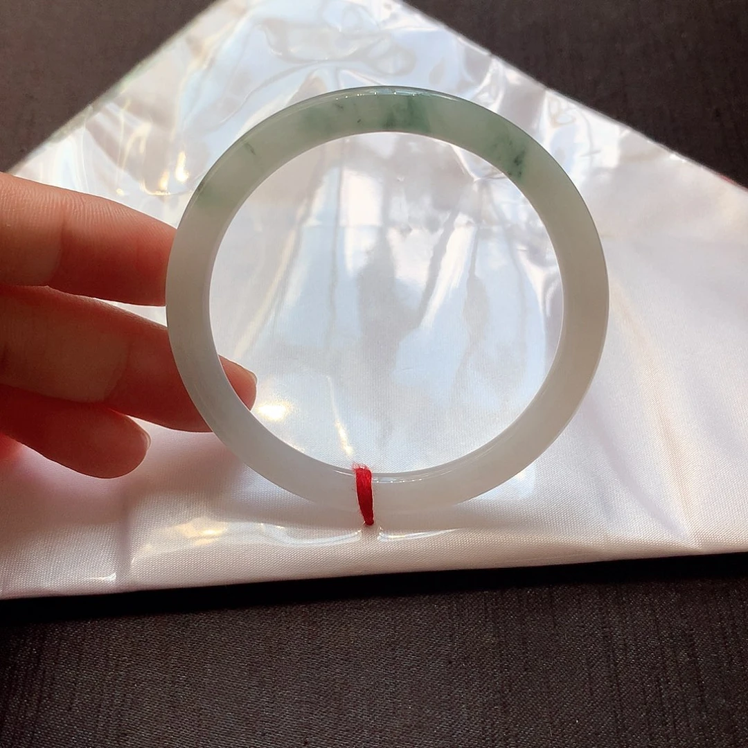 翡翠未镶嵌手镯53➕圆条