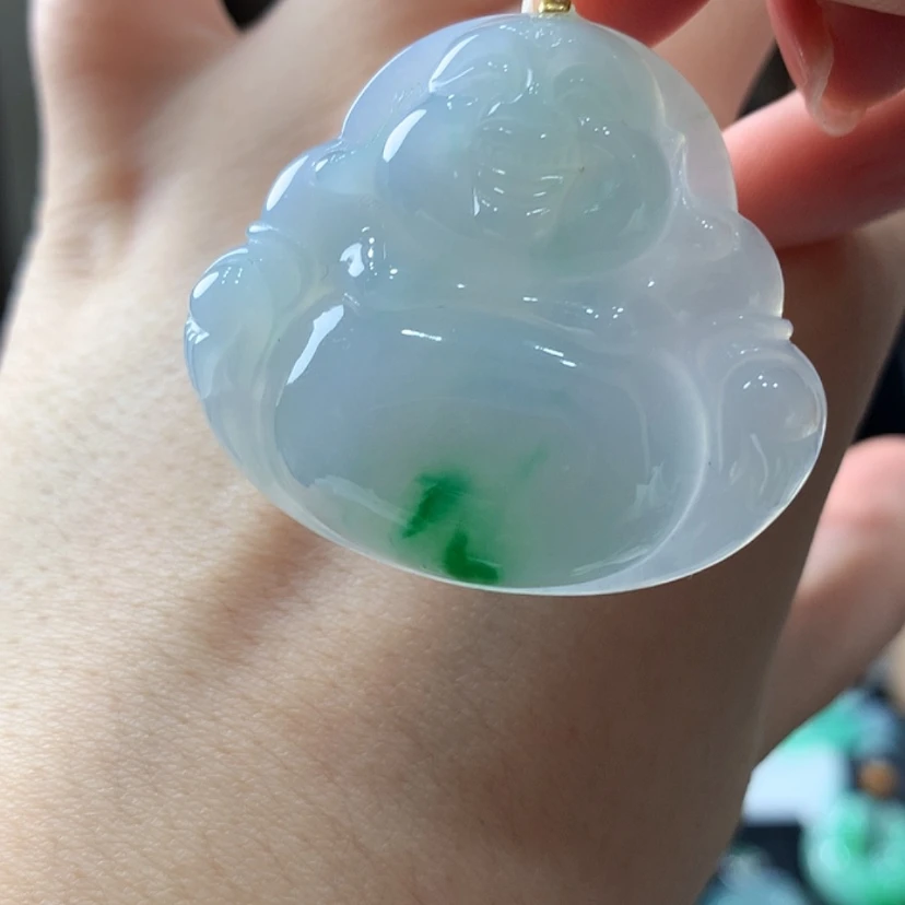 【闪购商品】吊坠(不含链)18K金镶嵌翡翠佛