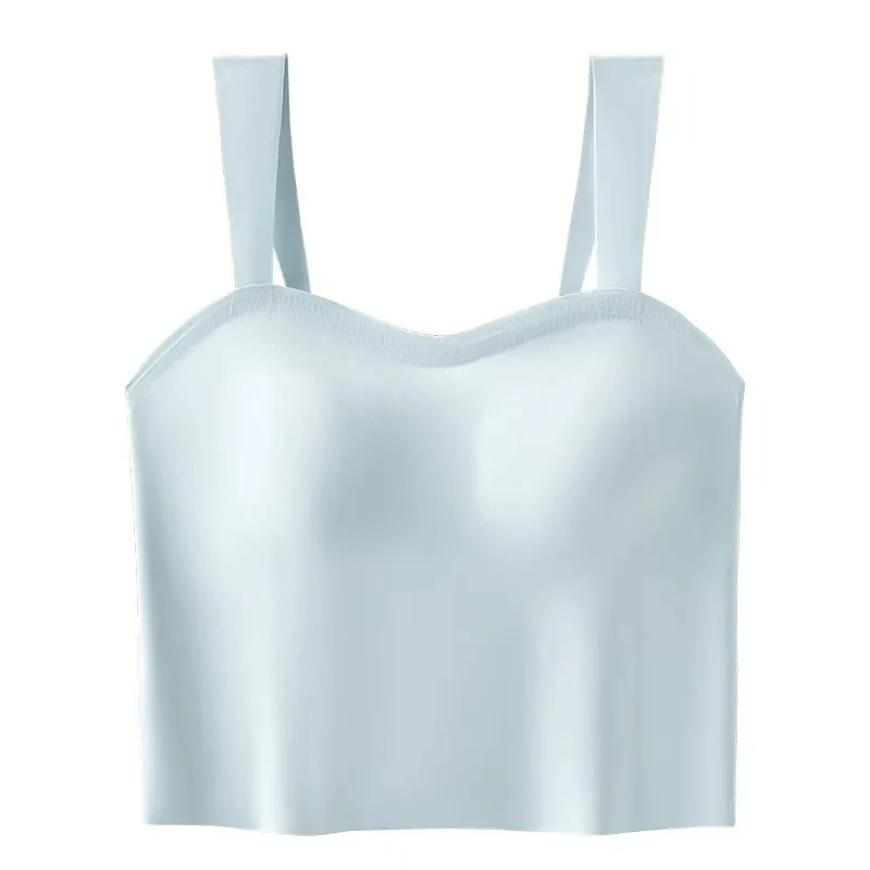 夏季小吊带背心式女内搭打底外穿一体带胸垫无痕抹胸