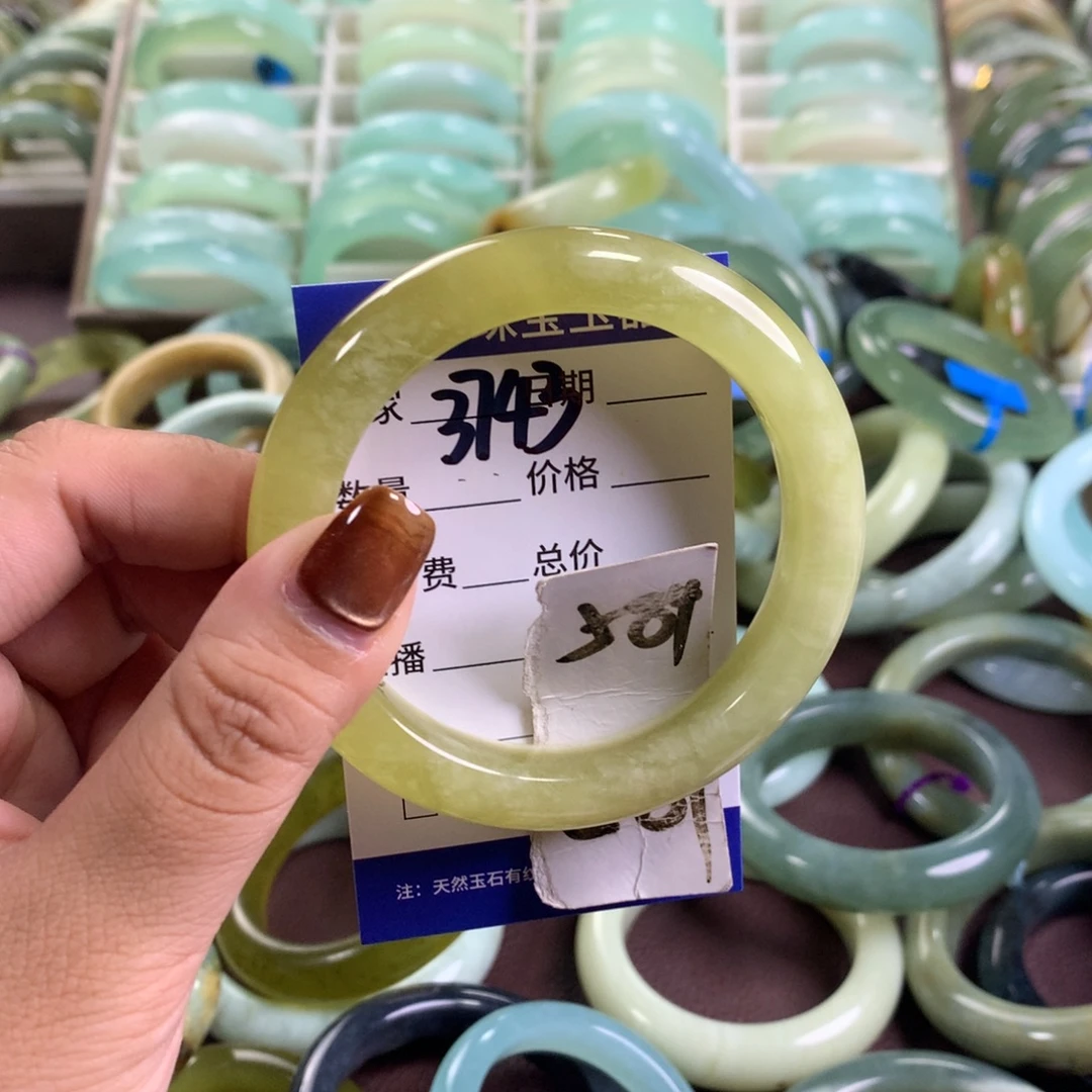 未镶嵌蛇纹石玉手镯3743
