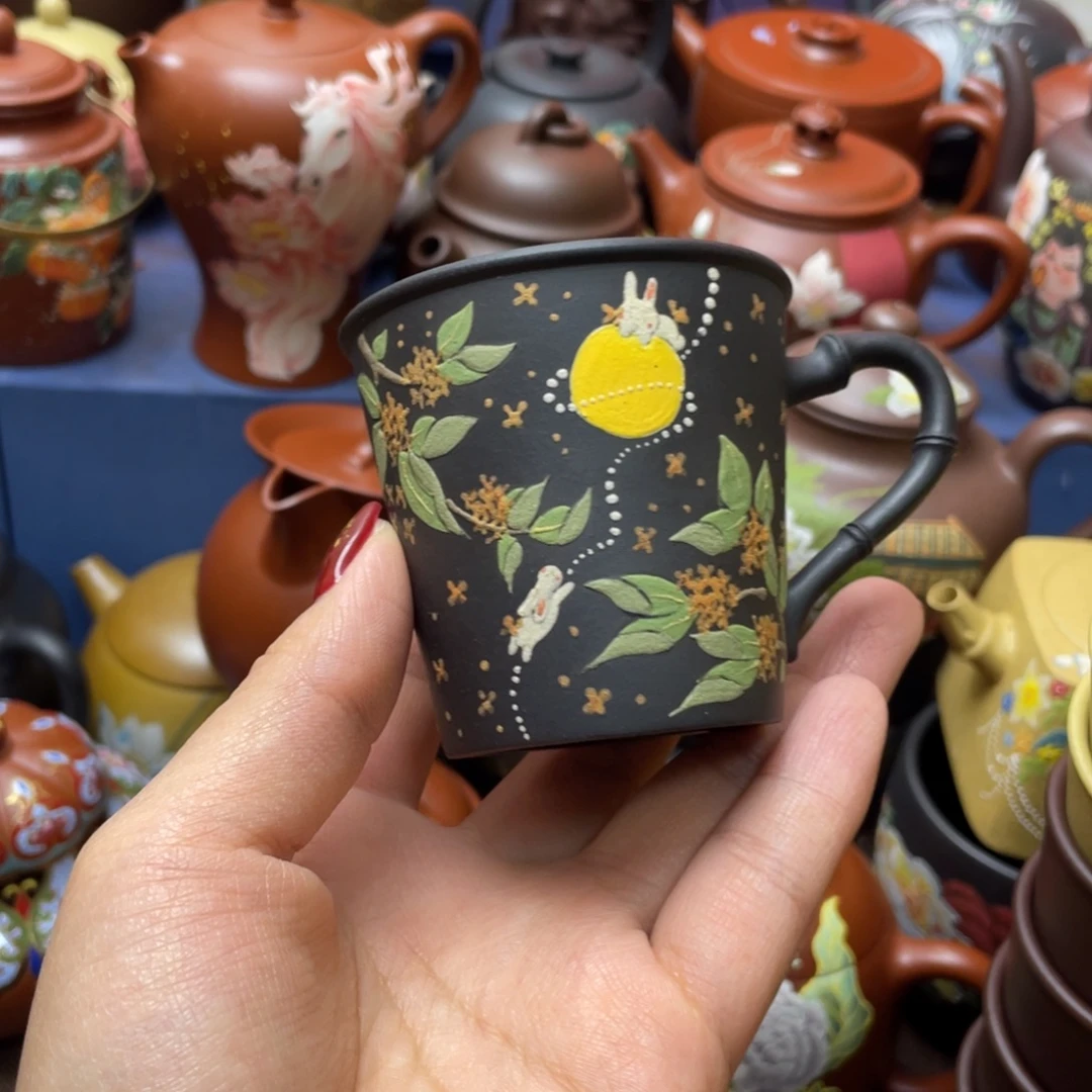 茶杯红泥紫砂主人杯100cc