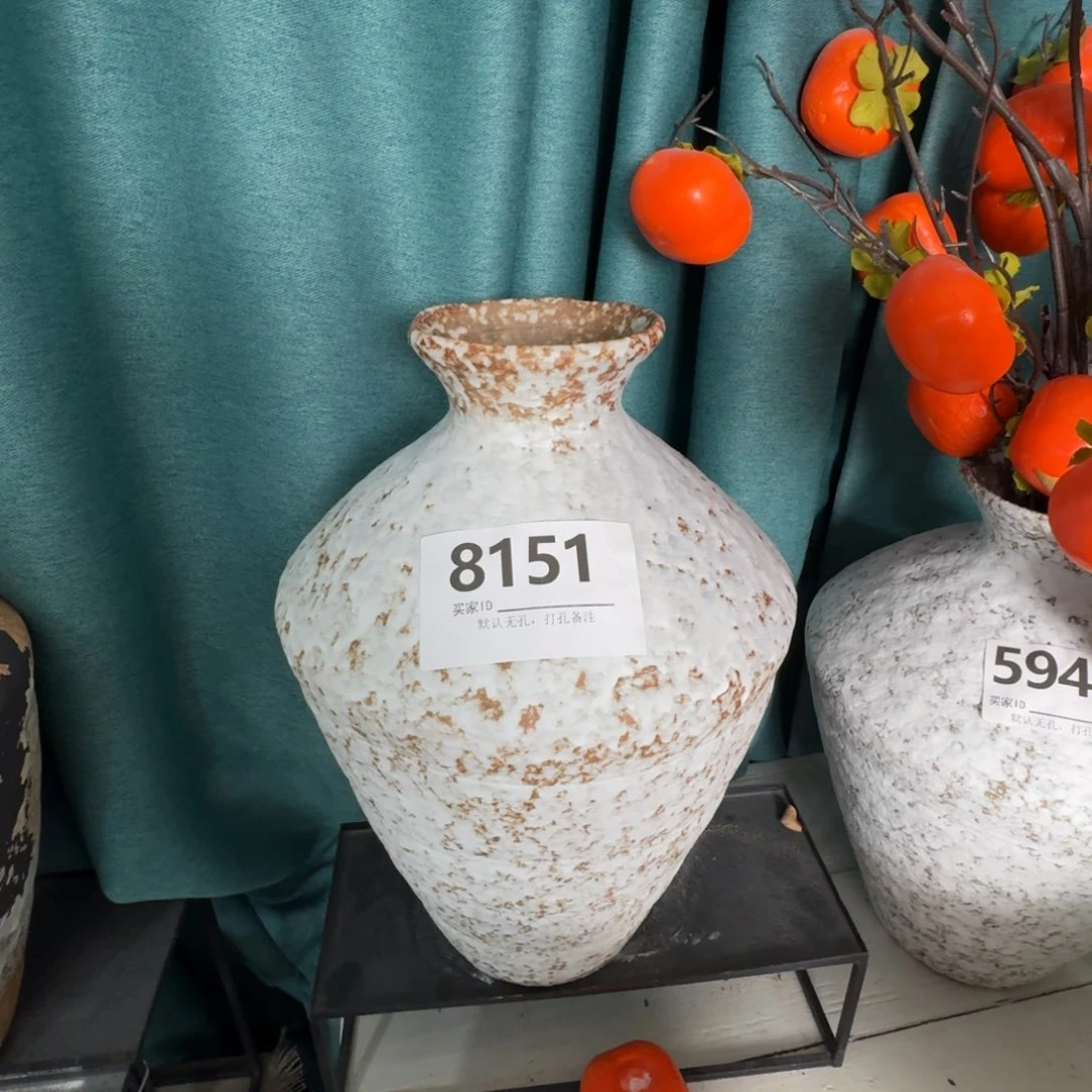 摆件陶花瓶默认无孔口6高33编码8151
