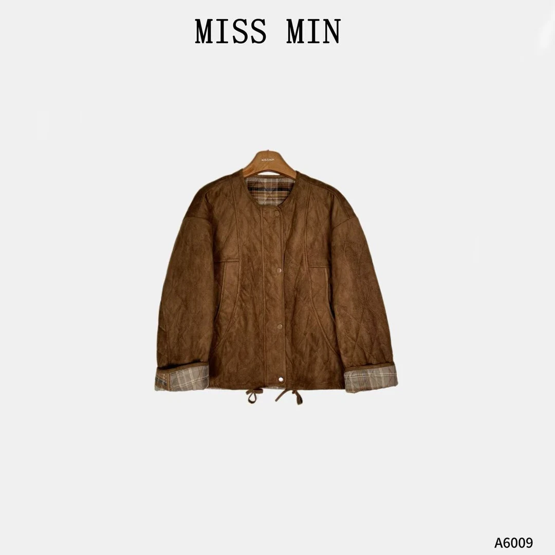 MISS MIN【冬日慵懒】高级感复古清冷松弛感女装宽松休闲外套A6009