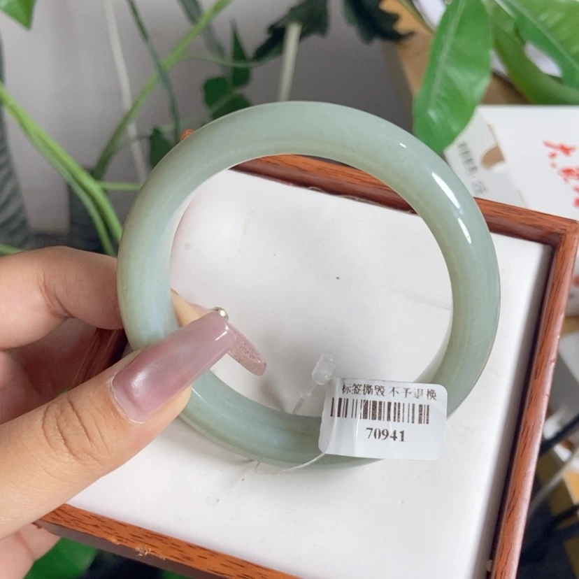 【闪购商品】和田玉手镯未镶嵌58/59新疆且末奶蓝8